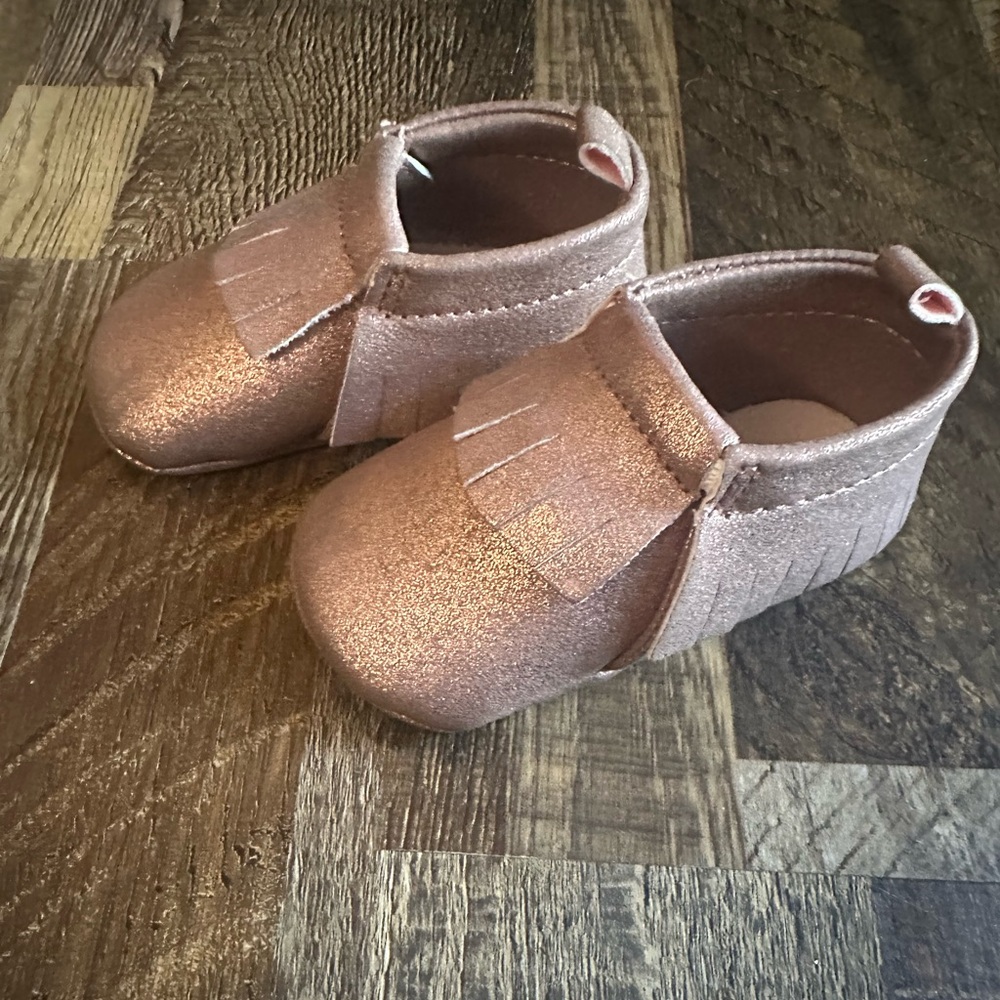 Stylish Pink Baby Moccasins
